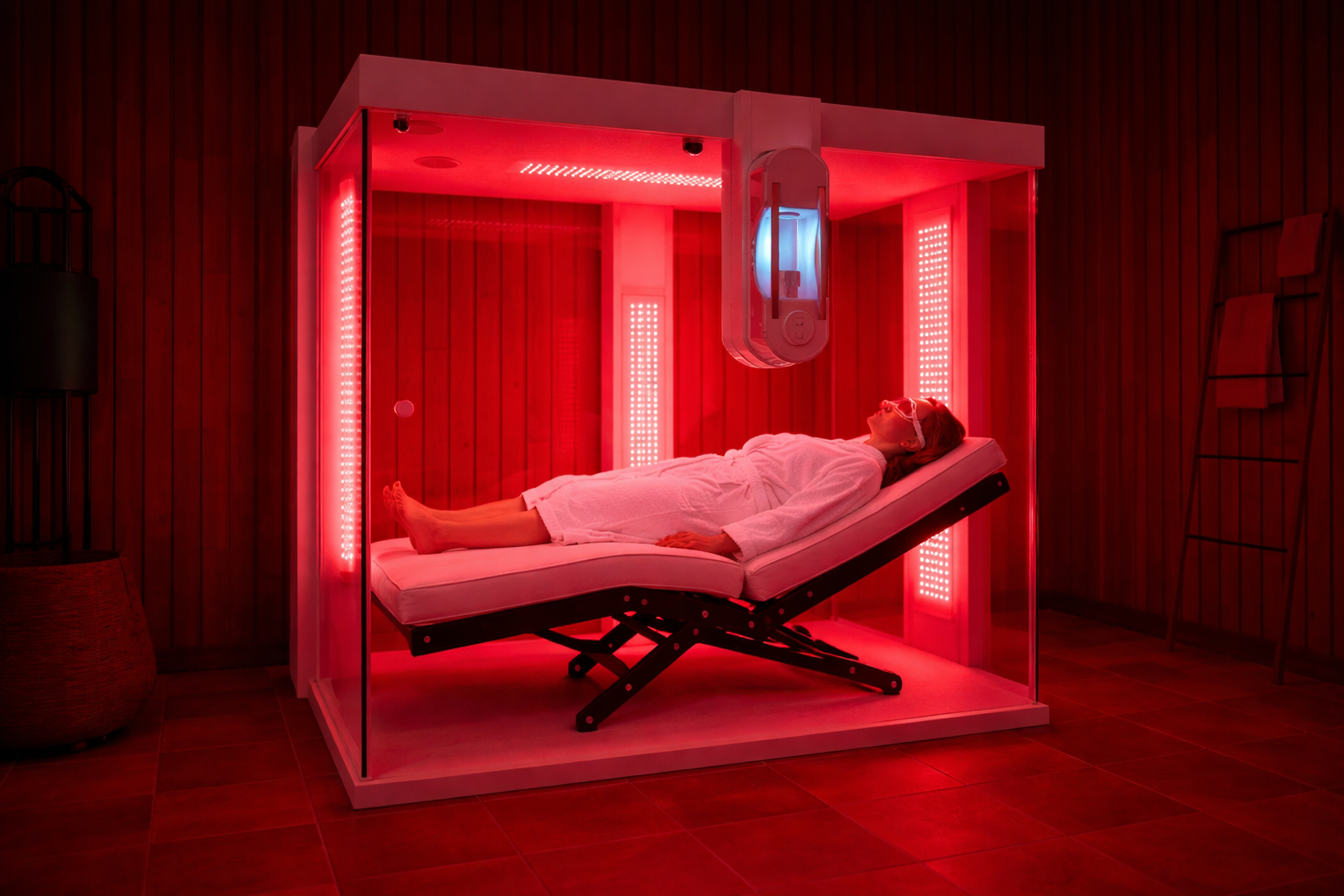 Red Light With Oxygen And Salt Therapy Booth In Granite Bay, Ca