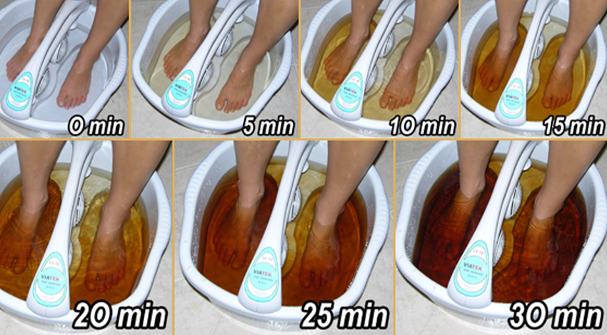 foot bath toxin release